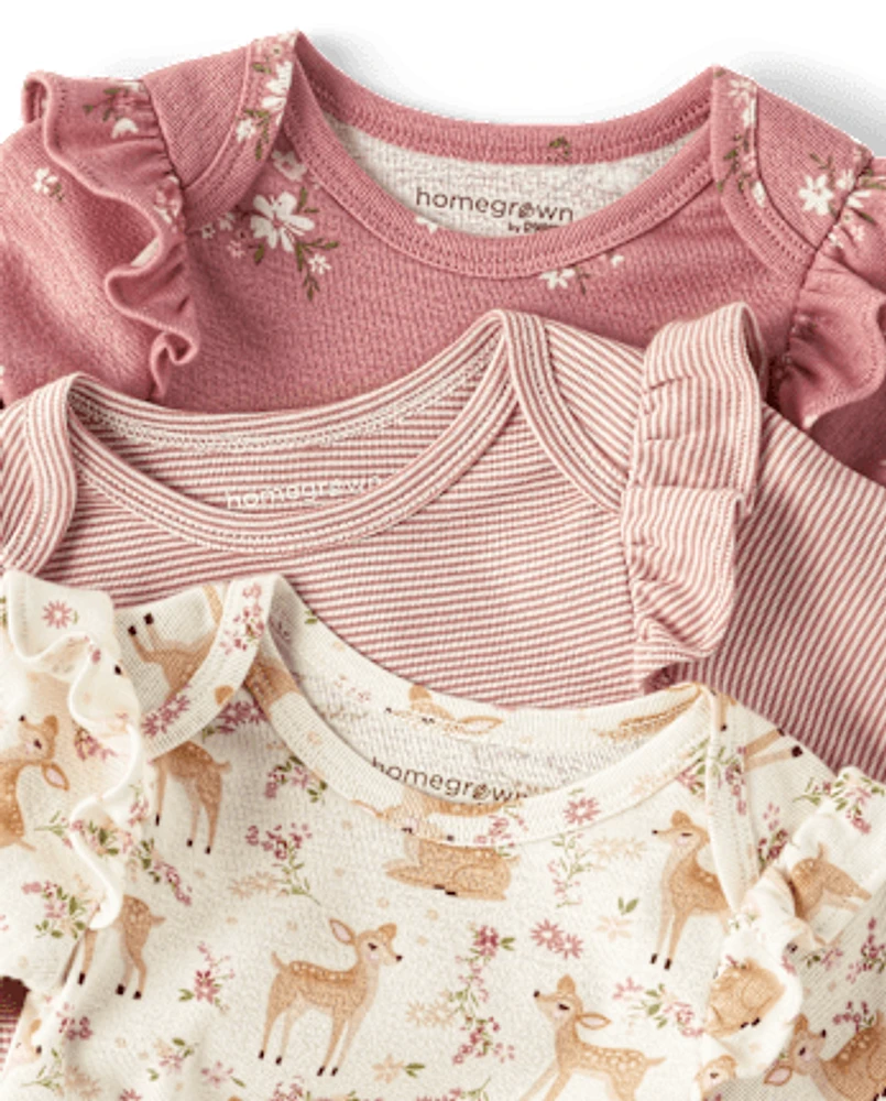 Lot de 3 bodies à fleurs pour bébés filles - Homegrown by Gymboree