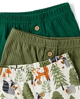 Baby Boys Animal Pants 3-Pack - Homegrown by Gymboree