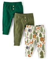 Baby Boys Animal Pants 3-Pack - Homegrown by Gymboree