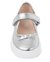 Girls Metallic Bow Mary Jane Shoes - Classroom Cutie