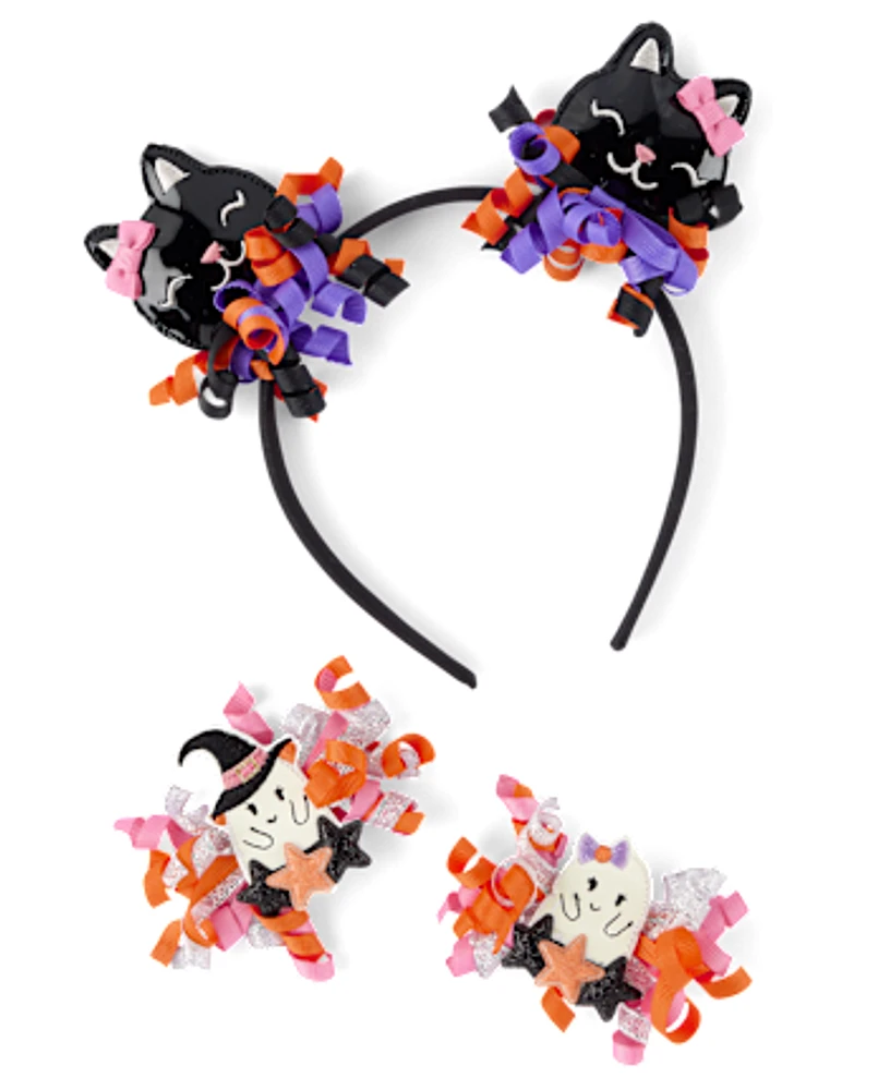 Girls Halloween 3-Piece Hair Set - Halloween