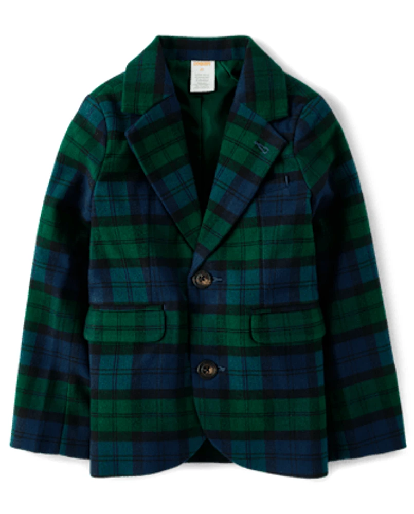 Boys Plaid Blazer - All Dressed Up