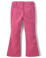 Girls Bow Corduroy Pants - Little Snowflake