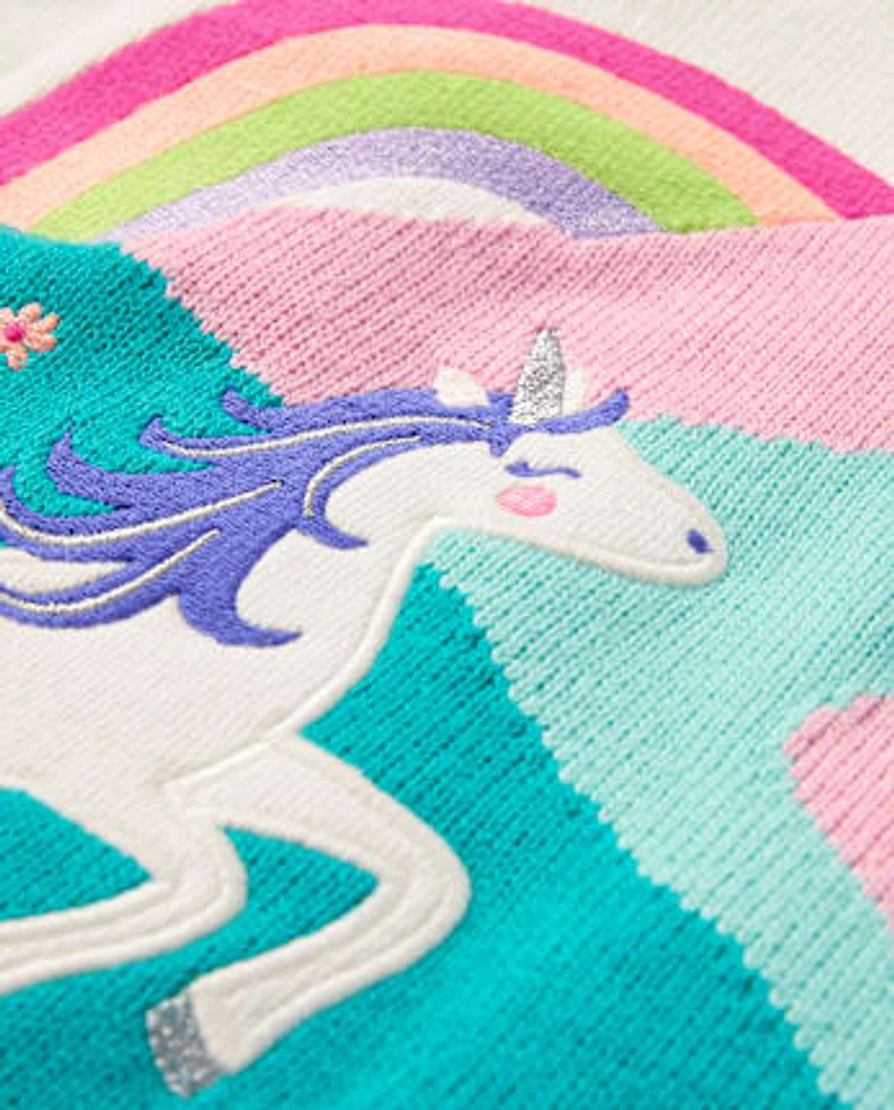 Robe chandail fille licorne - Dino Friends