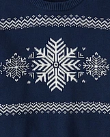 Mens Matching Family Snowflake Sweater - Holiday Express