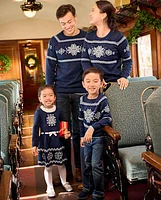 Mens Matching Family Snowflake Sweater - Holiday Express