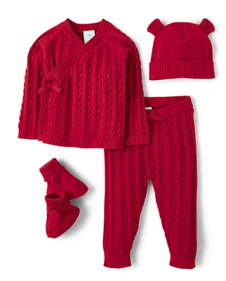 Baby Cable Knit 4-Piece Outfit Set - Homegrown by Gymboree