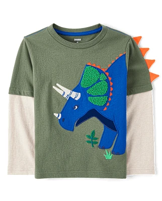 Haut superposé à motif dinosaure pour garçon - Dino Friends