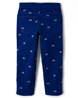 Boys Schiffli Train Pants - Little Snowflake