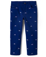 Boys Schiffli Train Pants - Little Snowflake