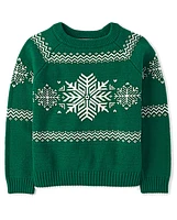 Boys Matching Family Snowflake Sweater