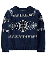 Boys Matching Family Snowflake Sweater