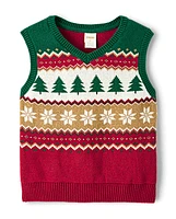 Boys Fairisle Sweater Vest - Holiday Express