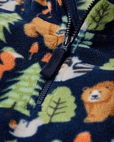 Boys Animal Microfleece Half Zip Pullover - Little Essentials