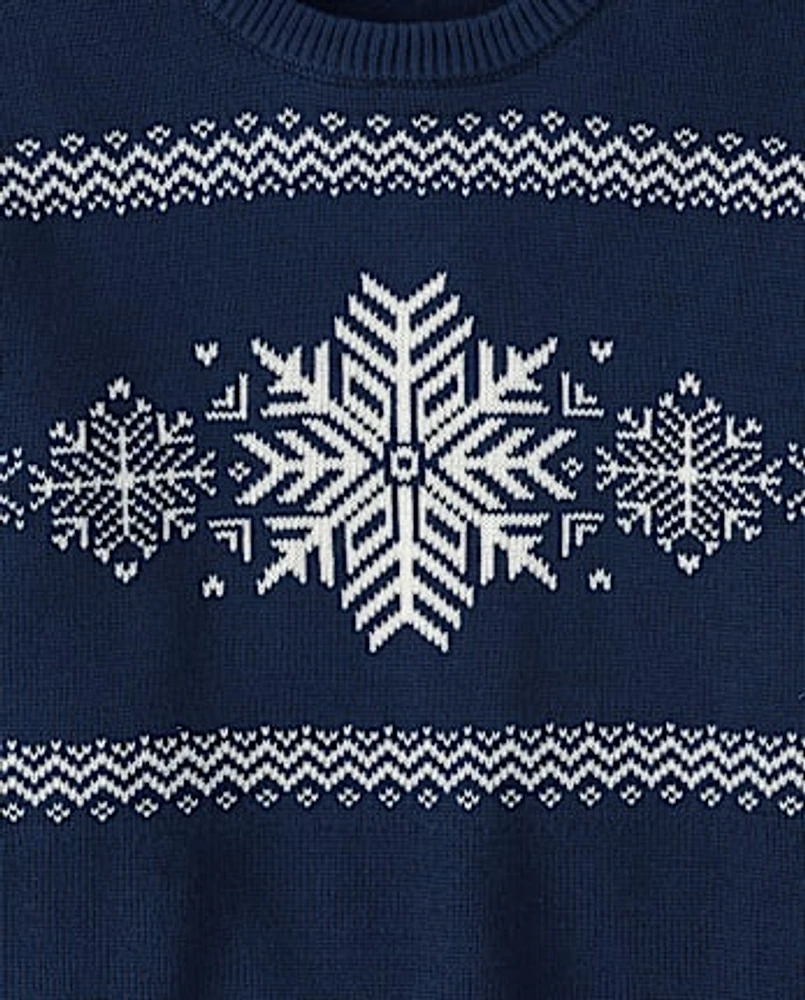 Womens Matching Family Snowflake Sweater - Holiday Express