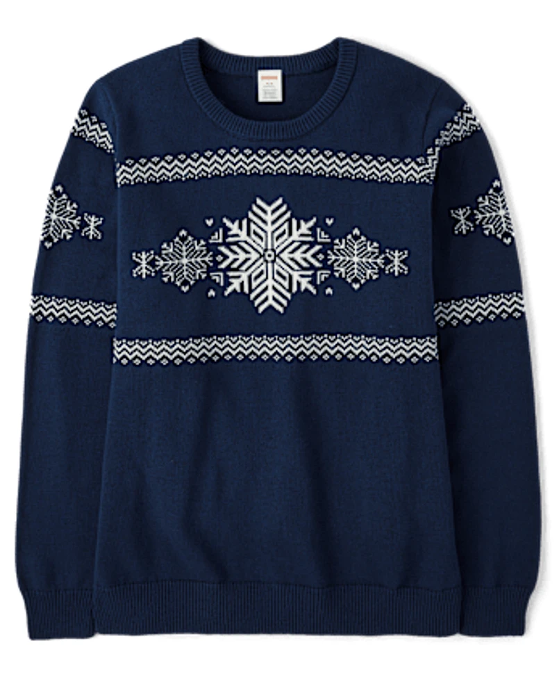 Womens Matching Family Snowflake Sweater - Holiday Express