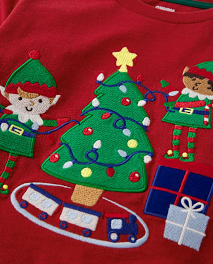 Boys Elf Layered Top - Holiday Express