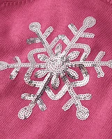 Girls Sequin Snowflake Sweater - Little