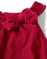 Girls Velvet Jumpsuit - Holiday Express