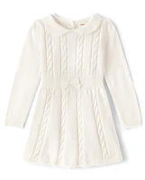 Fille tricot câblé Robe pull