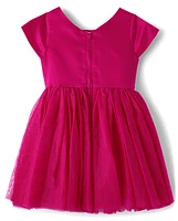 Girls Bow Fit And Flare Dress - All Dressed Up