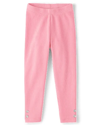 Girls Velour Leggings - Little Snowflake