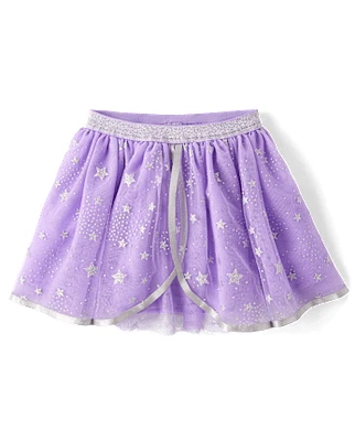 Girls Glitter Star Tutu Skirt - Dino Friends