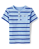 Boys Striped Henley Top
