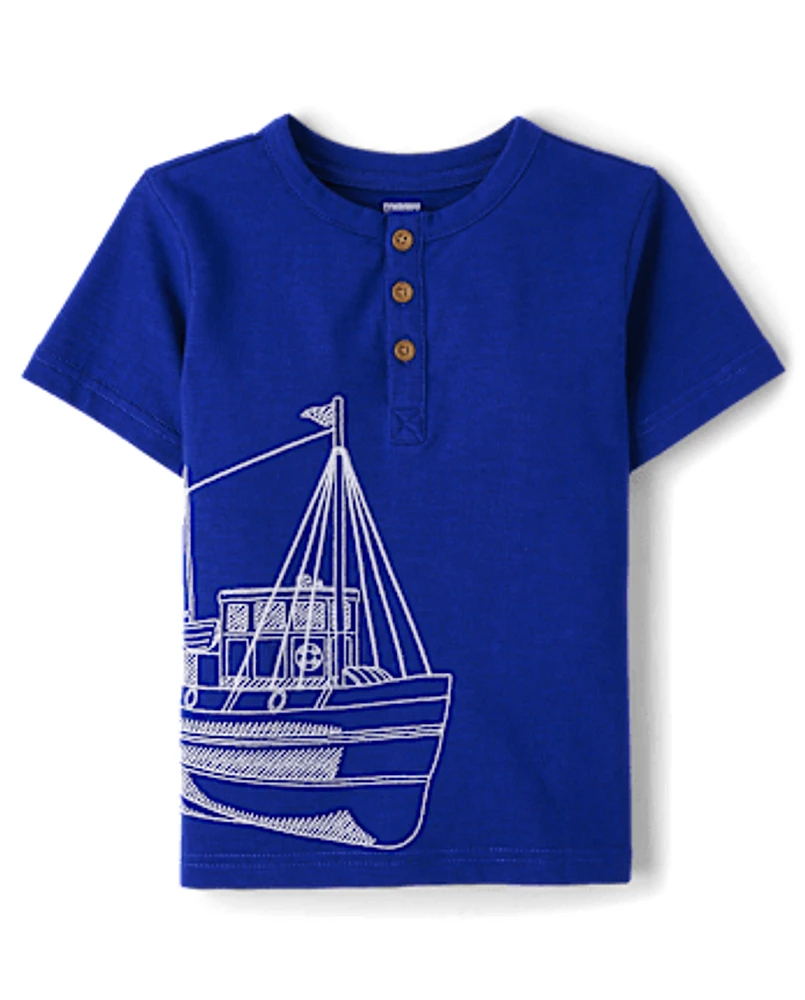 Boys Boat Henley Top - Italian Riviera