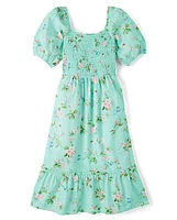 Womens Mommy And Me Floral Tiered Dress - Spring Celebrations