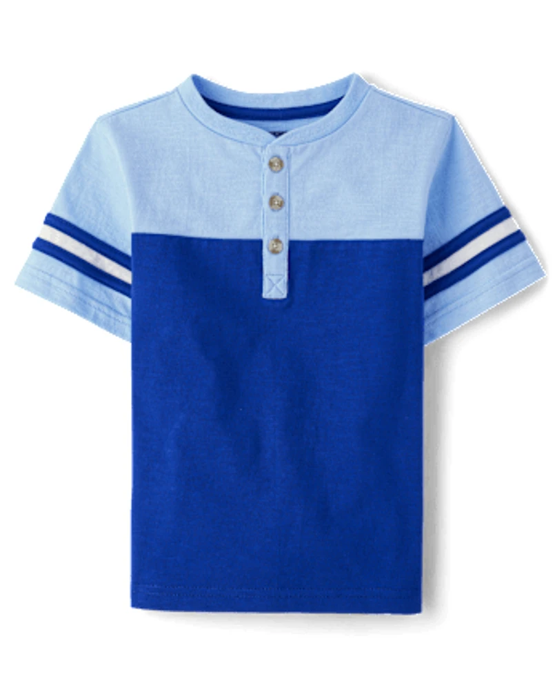 Boys Colorblock Henley Top