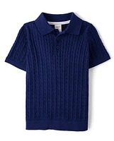 Polo en maille torsadée pour garçon - Riviera italienne