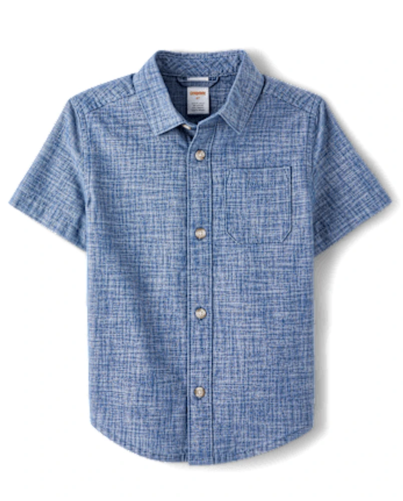 Chemise boutonnée en chambray pour garçon - Blue Belle