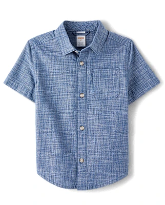 Chemise boutonnée en chambray pour garçon - Blue Belle
