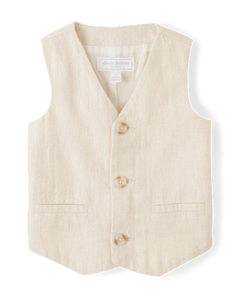 Gilet en lin mélangé pour garçon - Occasions spéciales