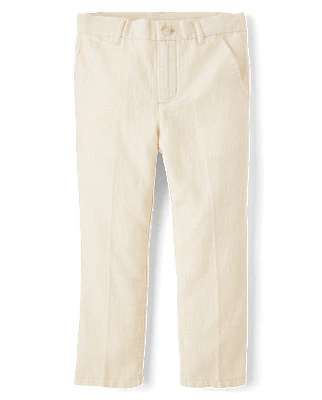Boys Linen-Blend Dress Pants - Special Occasions