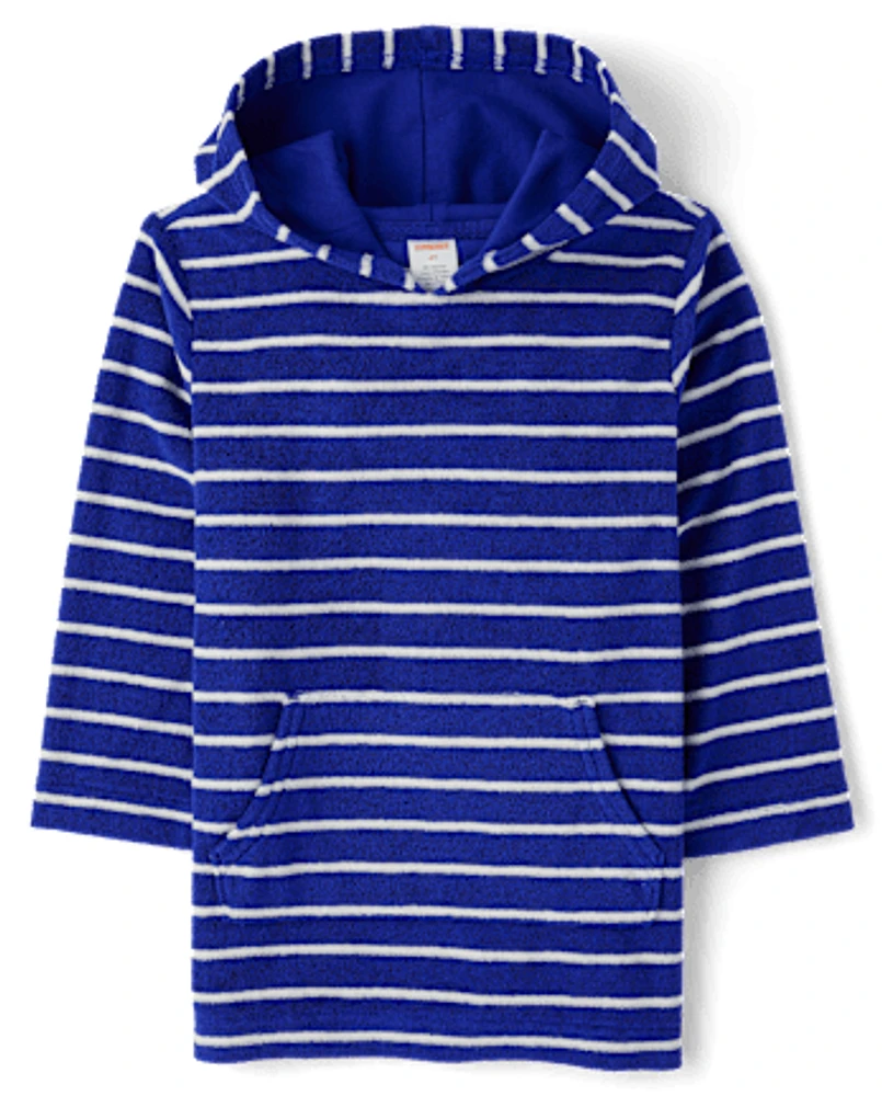 Robe cache-cœur à capuche rayée pour enfants - Swim