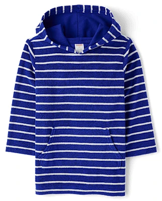 Kids Striped Hooded Cover Up - Swim