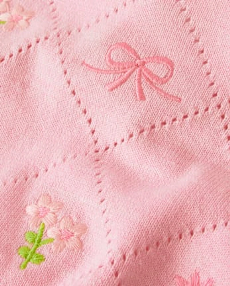 Baby Girls Embroidered Sweater 3-Piece Outfit Set - Homegrown by Gymboree