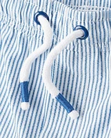 Boys Seersucker Swim Trunks