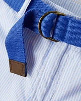 Short en seersucker avec ceinture pour garçon - Garden Party