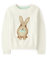 Boys Embroidered Bunny Sweater - Spring Celebrations