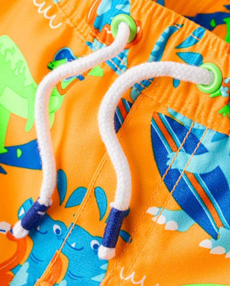 Boys Dino Swim Trunks