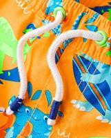 Boys Dino Swim Trunks
