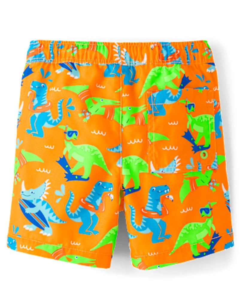 Boys Dino Swim Trunks