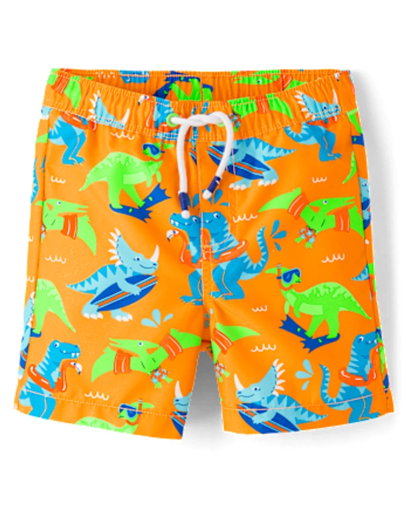 Boys Dino Swim Trunks