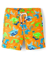 Boys Dino Swim Trunks
