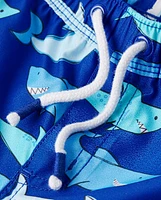 Boys Shark Swim Trunks