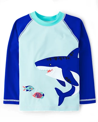 Boys Shark Rashguard - Swim