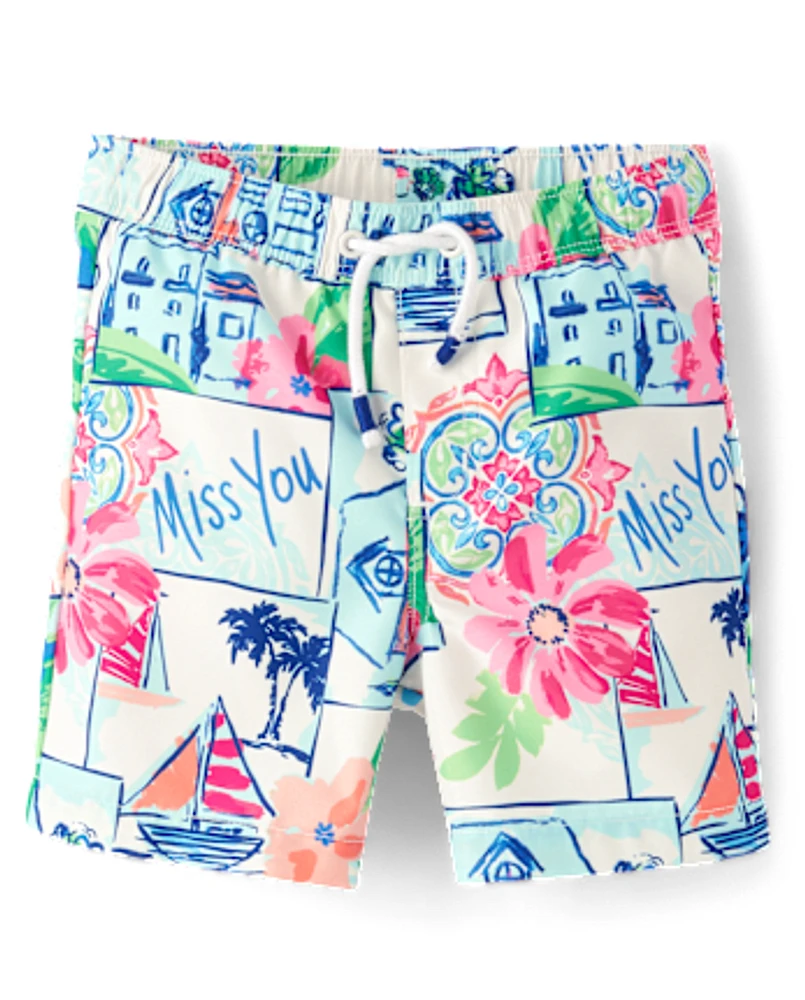 Boys Vacation Swim Trunks